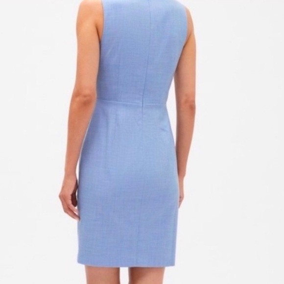 BANANA REPUBLIC Sheath‎ Women's Dress Chambray Blue Size 00P NWT - Picture 2 of 7